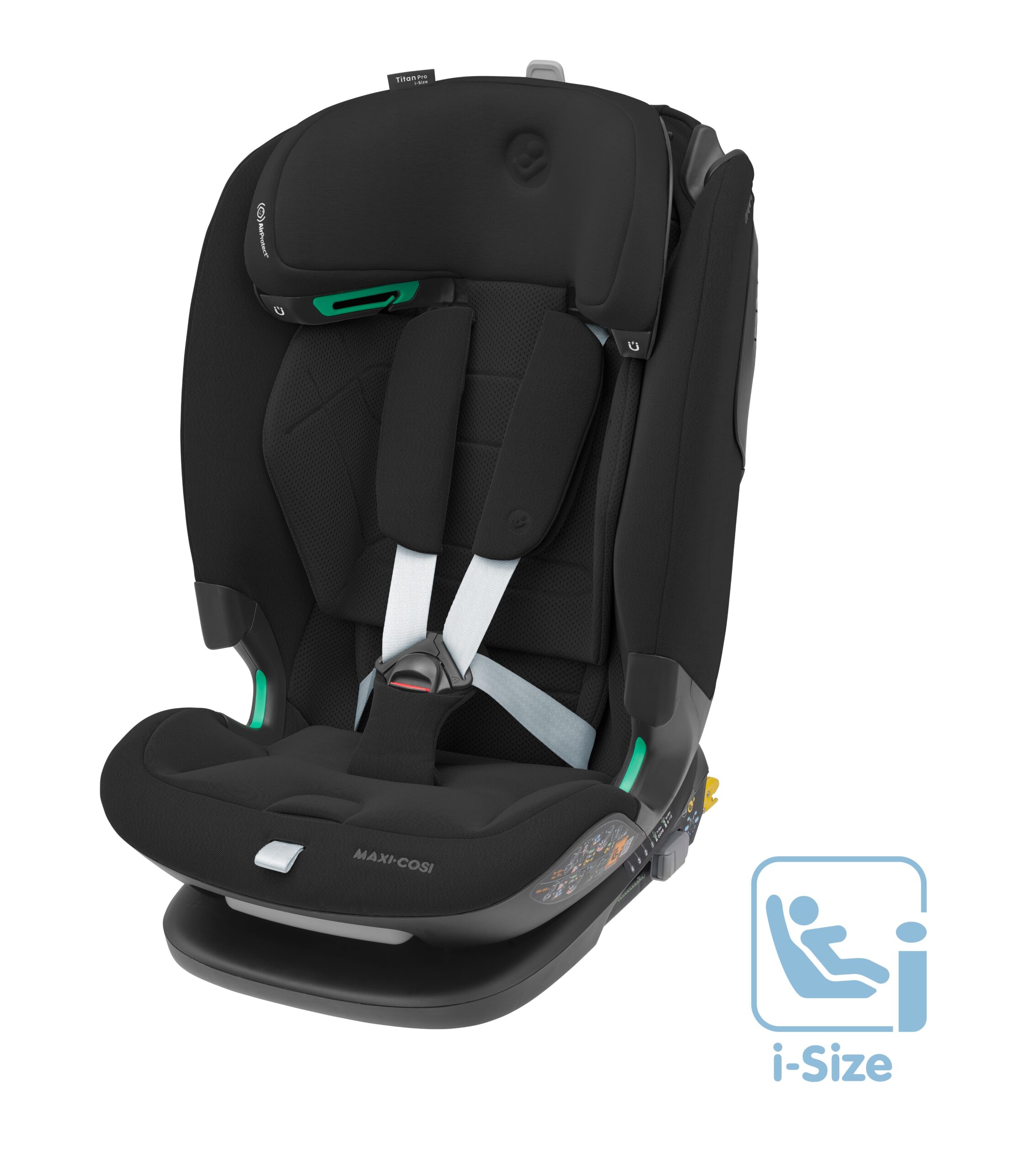 JPG RGB 300 DPI-8618671111_2023_maxicosi_carseat_toddlerchildcarseat_titanproisize_black_authenticblack_isizesafety_3qrtleft